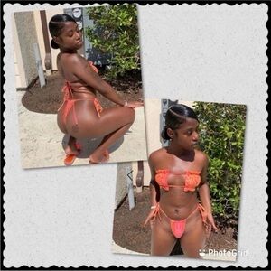 Vibrant Orange Bikini Set